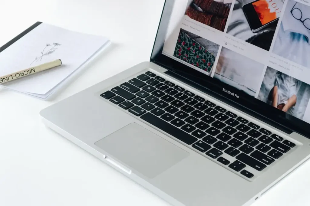 image shown Benefits of Website Redesign on a laptop 