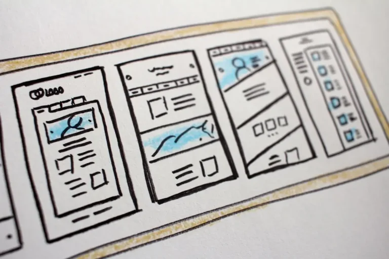pro web services web design scetch shown to customer
