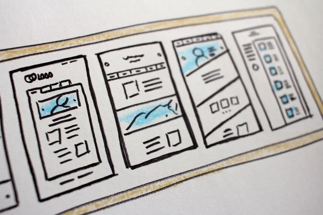 pro web services web design scetch shown to customer