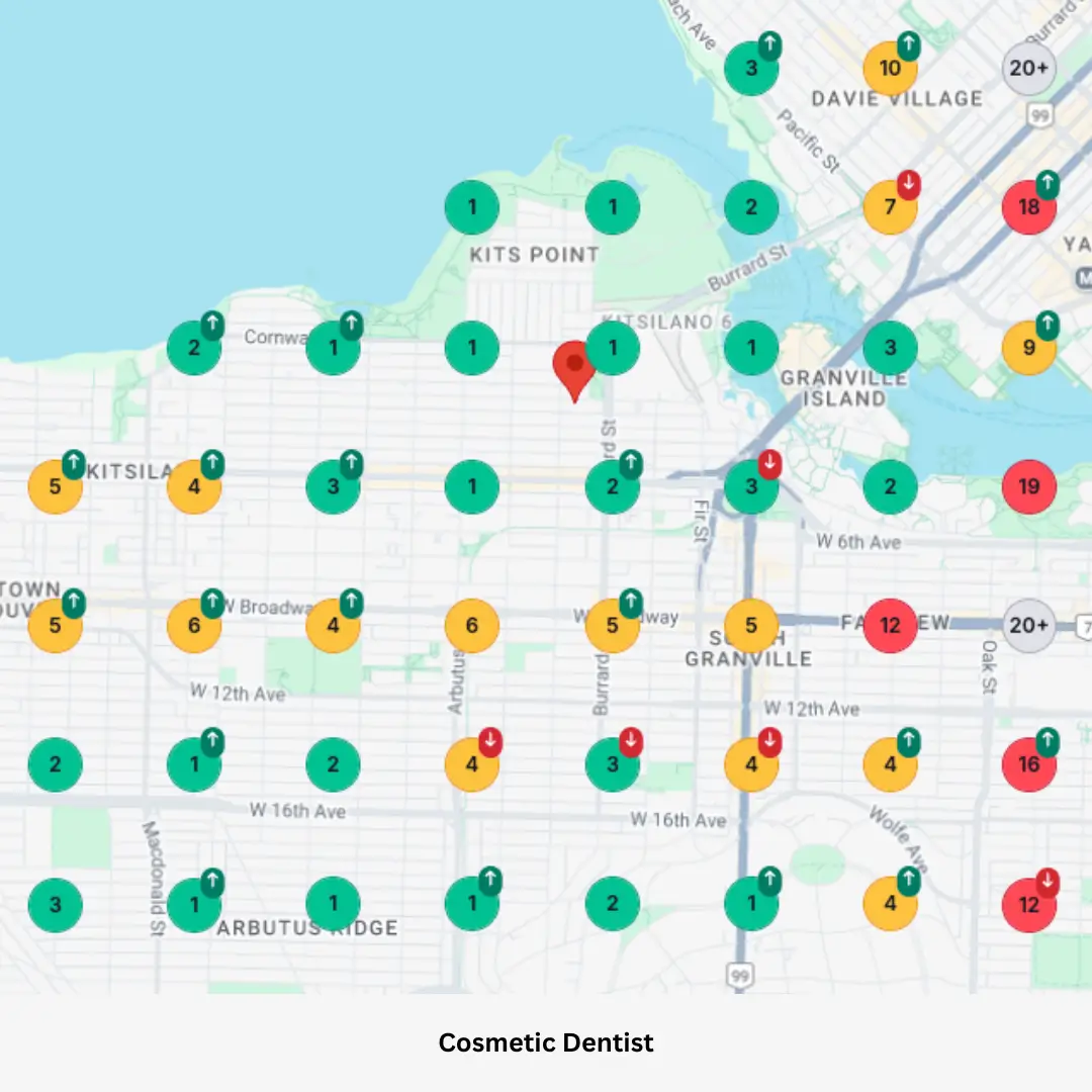 Pro Web Services Dental Seo Case Study local ranking map